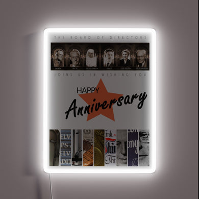 Personalized Happy Anniversary LED sign for couples' special milestone moments