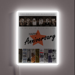Personalized Happy Anniversary LED sign for couples' special milestone moments