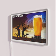 Load image into Gallery viewer, RGB Neon Beer Day Celebration Sign with Glowing Beer Bottle Design