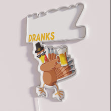 Load image into Gallery viewer, RGB Neon Sign for Beer Lovers Happy Thanksgiving Drunk Dabbing