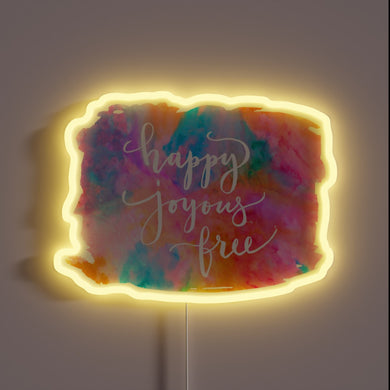 Brighten up your space with this vibrant rainbow neon light