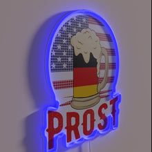 Load image into Gallery viewer, Vibrant RGB Neon Sign Celebrating American-German Heritage and Oktoberfest Joyfully