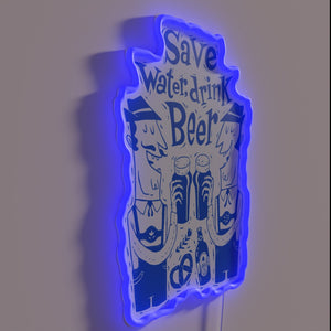 Prost! Save Water, Drink Beer Responsibly with This Funny Sign.
