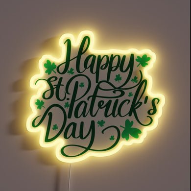 Luminous Rainbow Glow Neon Sign for Festive St. Patrick's Day Decor