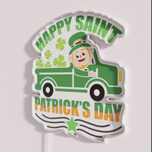 Load image into Gallery viewer, RGB Neon Saint Patrick&#39;s Day Decorative Happy Lucky Charm Sign