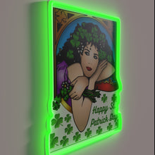 Load image into Gallery viewer, Add an Irish touch with this vibrant green glow sign
