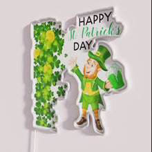 Load image into Gallery viewer, Electric St. Patrick&#39;s Day themed RGB neon decor wall sign