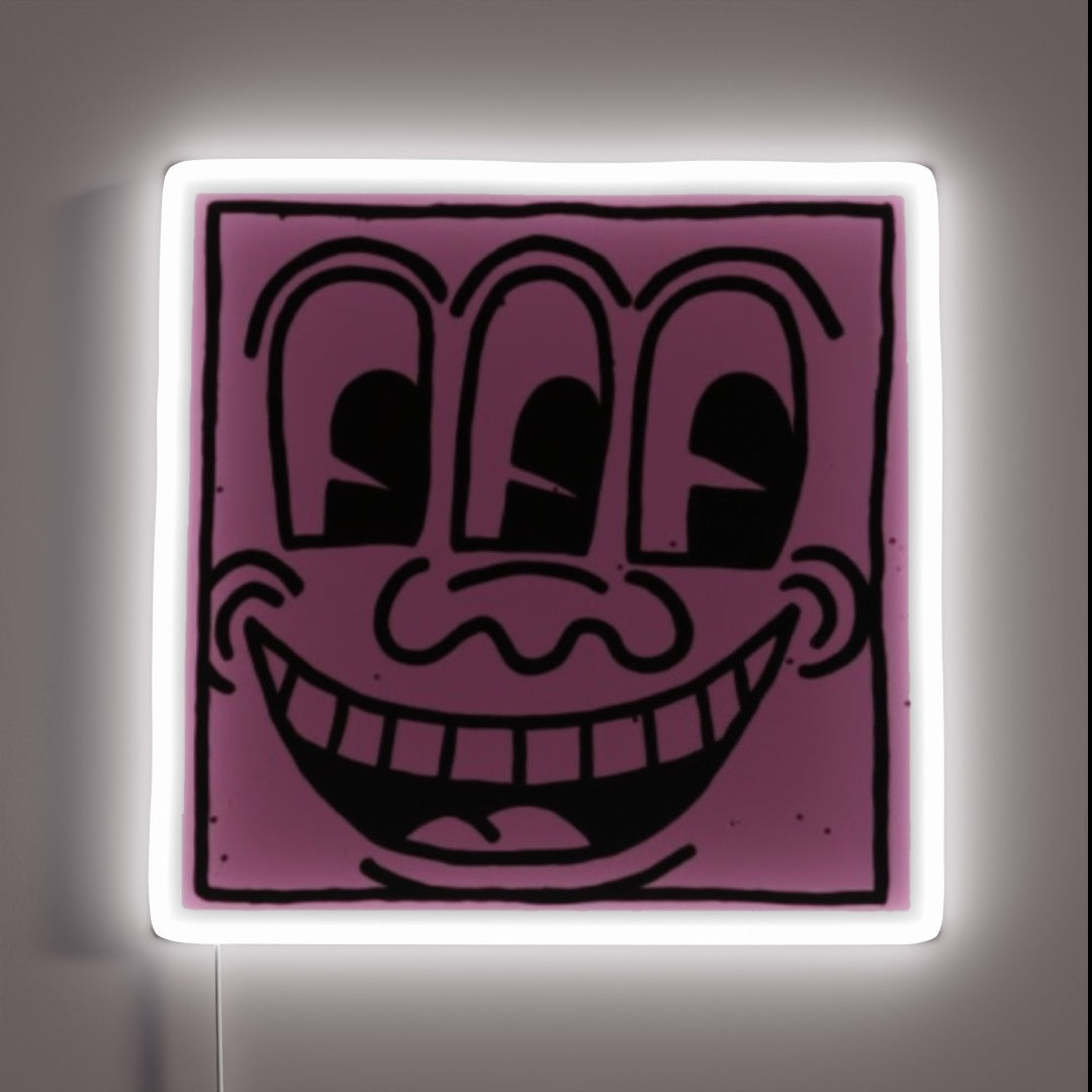 haring pop art RGB neon sign