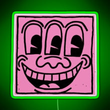 Load image into Gallery viewer, haring pop art RGB neon sign green