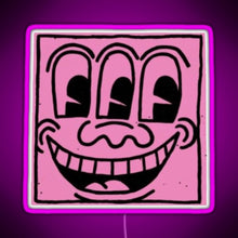 Load image into Gallery viewer, haring pop art RGB neon sign  pink