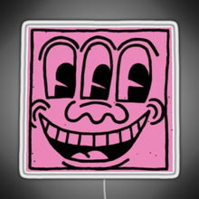 Load image into Gallery viewer, haring pop art RGB neon sign white 