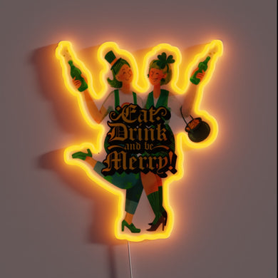Vibrant LED Beer Garden Sign with Color-Changing RGB Neon Lights