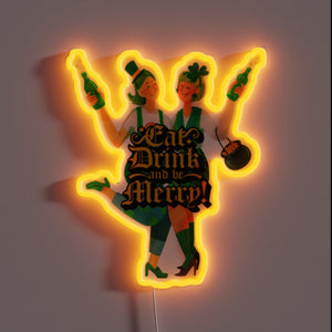 Vibrant LED Beer Garden Sign with Color-Changing RGB Neon Lights