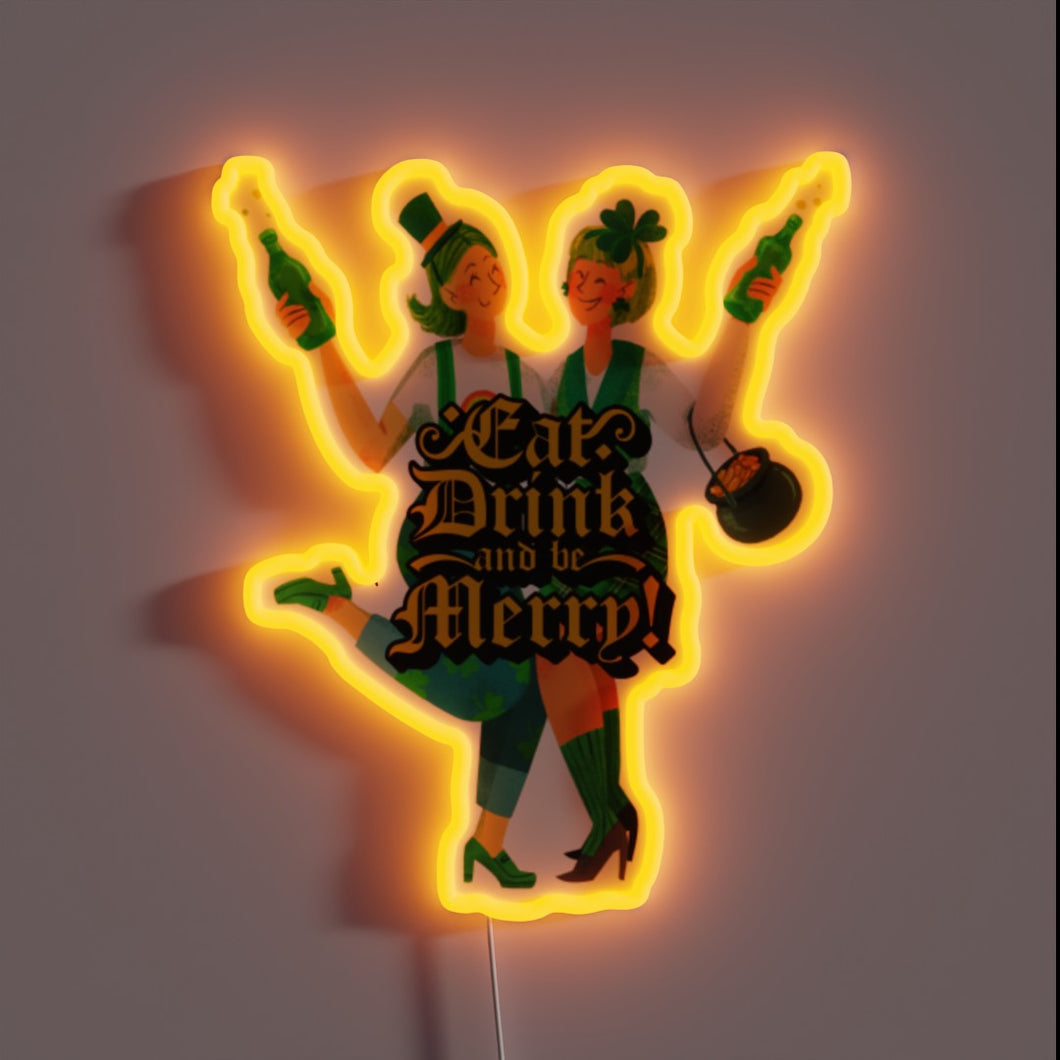 Vibrant LED Beer Garden Sign with Color-Changing RGB Neon Lights