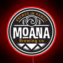 Load image into Gallery viewer, Hawaii based Moana Brewing Company RGB neon sign red