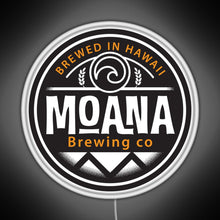 Load image into Gallery viewer, Hawaii based Moana Brewing Company RGB neon sign white 