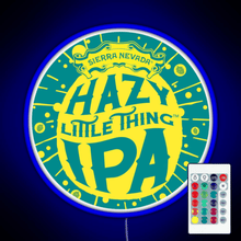 Load image into Gallery viewer, Hazy IPA Logo RGB neon sign remote