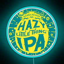 Load image into Gallery viewer, Hazy IPA Logo RGB neon sign lightblue 