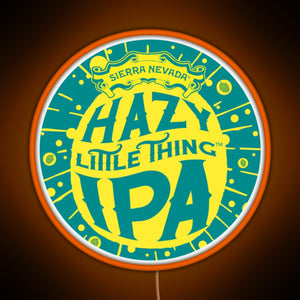 Hazy IPA Logo RGB neon sign orange