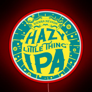 Hazy IPA Logo RGB neon sign red