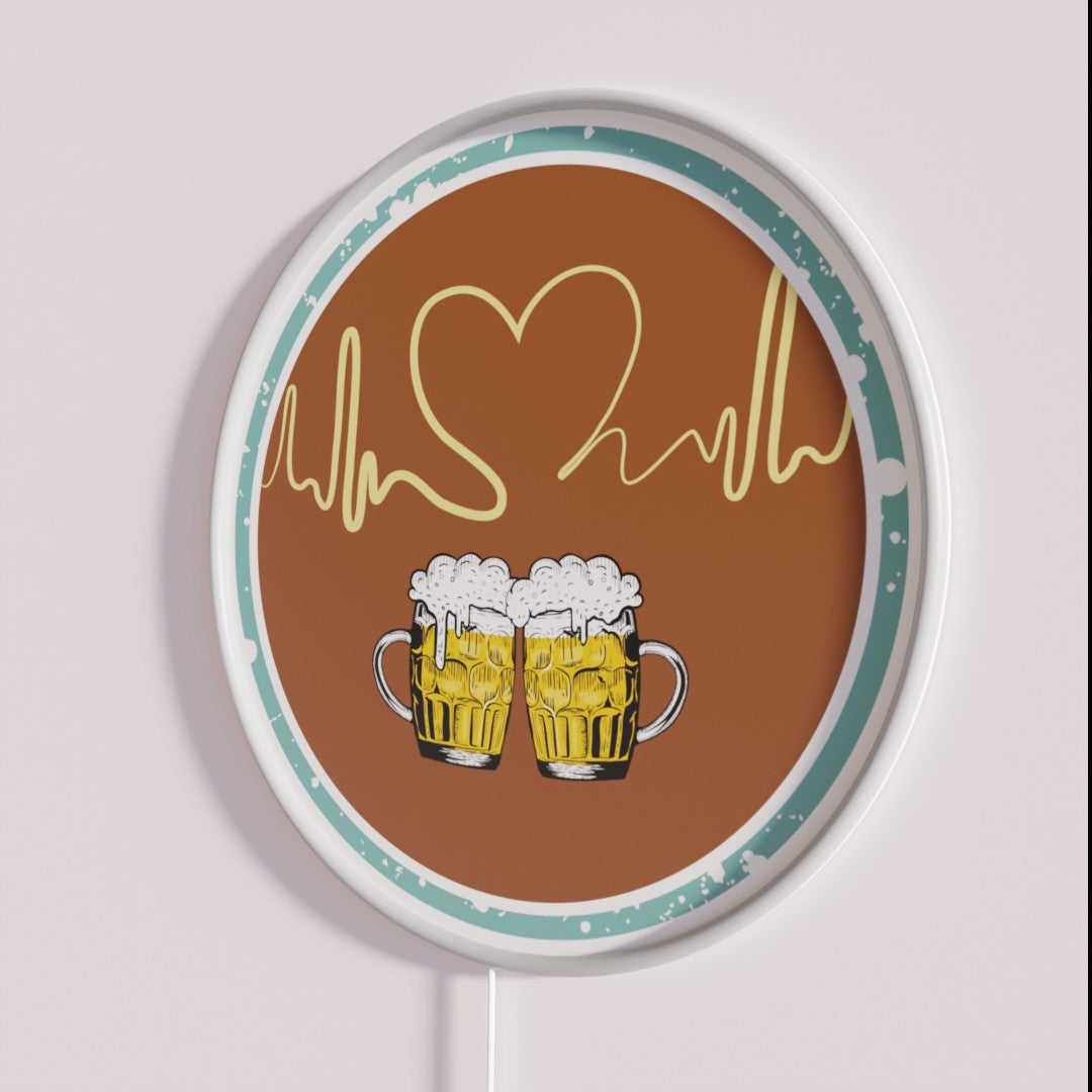 Heartbeat Beer Rgb Led Sign – Neon Factory