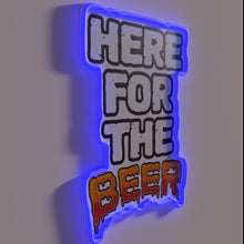 Load image into Gallery viewer, RGB Neon Sign with Humorous Beer Lover Quote Text