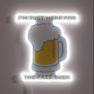 Indoor LED Sign Featuring Colorful Neon Lights and Beer Typography