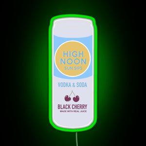 High Noon Black Cherry RGB neon sign green