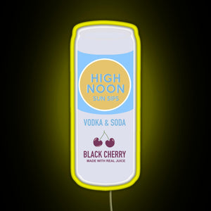 High Noon Black Cherry RGB neon sign yellow