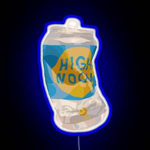 High Noon Crushed Can RGB neon sign blue