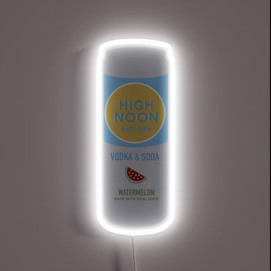 Customneon sign shaped like a High Noon Watermelon Vodka & Soda can