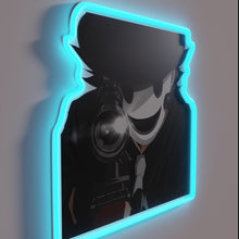 Load image into Gallery viewer, Urban street art meets high-tech glow with this bold sign.