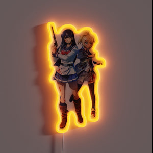 Add an edgy touch with this neon LED lighting.