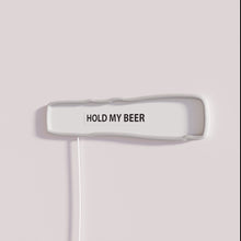 Load image into Gallery viewer, Neon bar decor with humorous &#39;Hold My Beer&#39; sign design