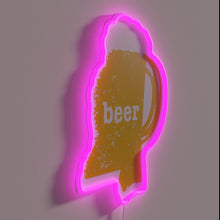 Load image into Gallery viewer, RGB Neon Sign: Fun Beer Lover Gift for Home Bar
