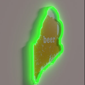 RGB Neon Sign: Fun Maine Homebrew Craft Beer Party Decorations