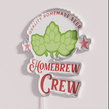 Load image into Gallery viewer, Vibrant homebrew beer enthusiast decor, customizable RGB neon signage option