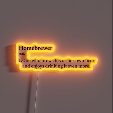 Personalized homebrewing space illuminated with customizable RGB neon lighting accents
