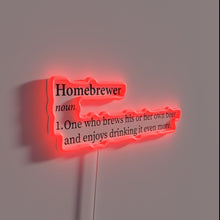 Load image into Gallery viewer, Artisanal brewer defined with vibrant RGB LED neon character