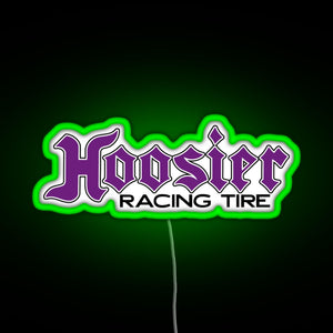 Hoosier Tire RGB neon sign green