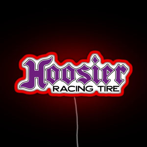 Hoosier Tire RGB neon sign red