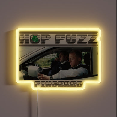 Brighten up your space with this colorful Hop Fuzz sign