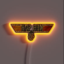 Load image into Gallery viewer, Eye-catching HOP GUN RGB neon sign with vibrant color accents.