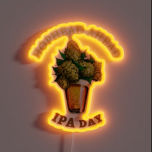 RGB LED Lighted Bar Sign for Hophead's IPA Enthusiast Room