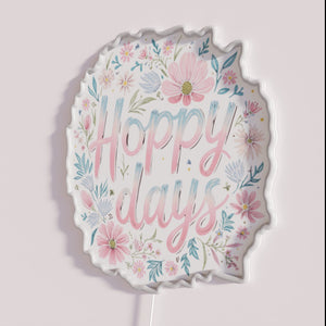 Add Vibrant Ambiance with This Happy Neon Wall Sign Decoration