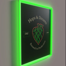 Load image into Gallery viewer, Vibrant Hops and Dreams Neon Sign with Color-Changing RGB Lighting