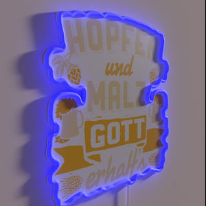 Reinheitsgebot Tradition Honored with Neon Sign in Vibrant RGB Colors