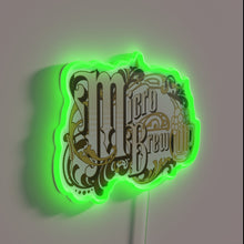 Load image into Gallery viewer, RGB Neon Sign: Handcrafted Microbrewery Beer Hops Art Decor Wall.