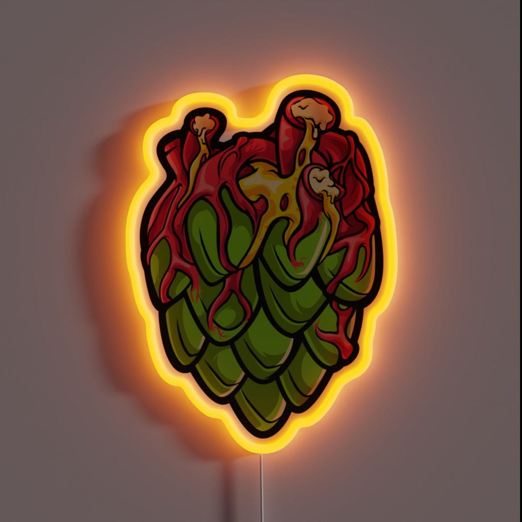 RGB Neon Sign for Hoppy Craft Beer Enthusiasts' Brewing Passion