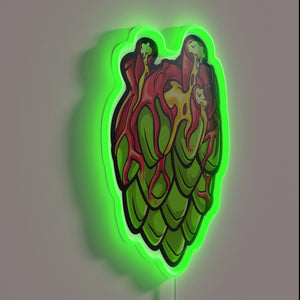 Neon LED light for home bar decor enthusiast's craft brewery hobby.